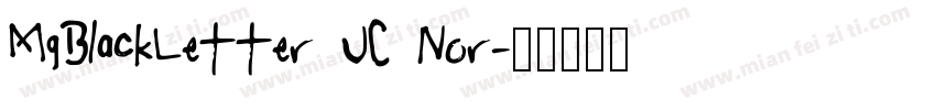 MgBlackLetter UC Nor字体转换